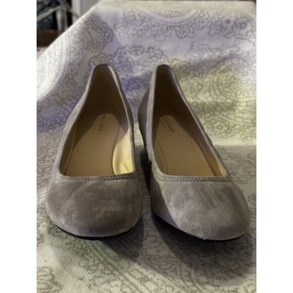 Cole Haan grand os Shoes Wedges Women Size 10.B Gray Suede Slip On - Picture 2 of 16